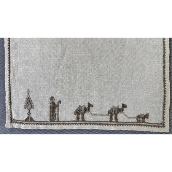 Vintage Arab Refugee Handworks Centre Jerusalem Linen Placemats(7) – Miss Halaby - Picture 5 of 16